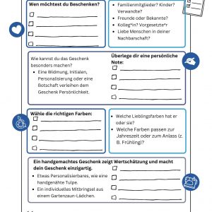 Geschenke schnell finden, statt suchen. Checkliste perfekte Geschenk