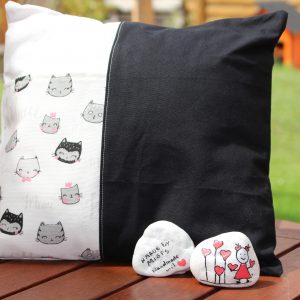 Kissen 30×30 cm mit Einsteckfach Katze