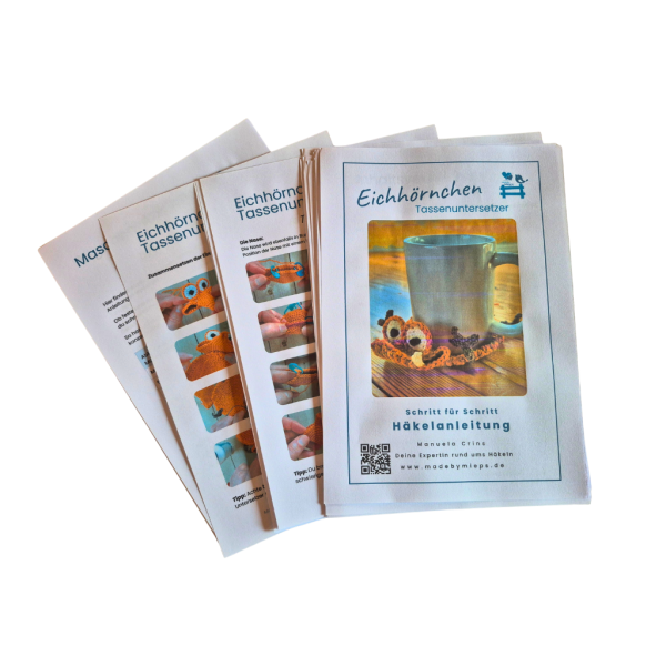 Häkelanleitung Tassenuntersetzer „Eichhörnchen“ – PDF Download – Bild 2