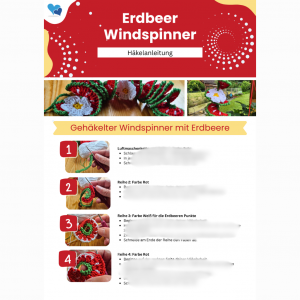Häkelanleitung Windspinner Erdbeere – als PDF Download