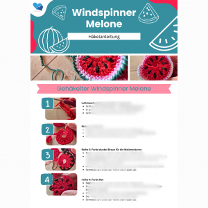 Häkelanleitung Windspinner Melone – als PDF Download