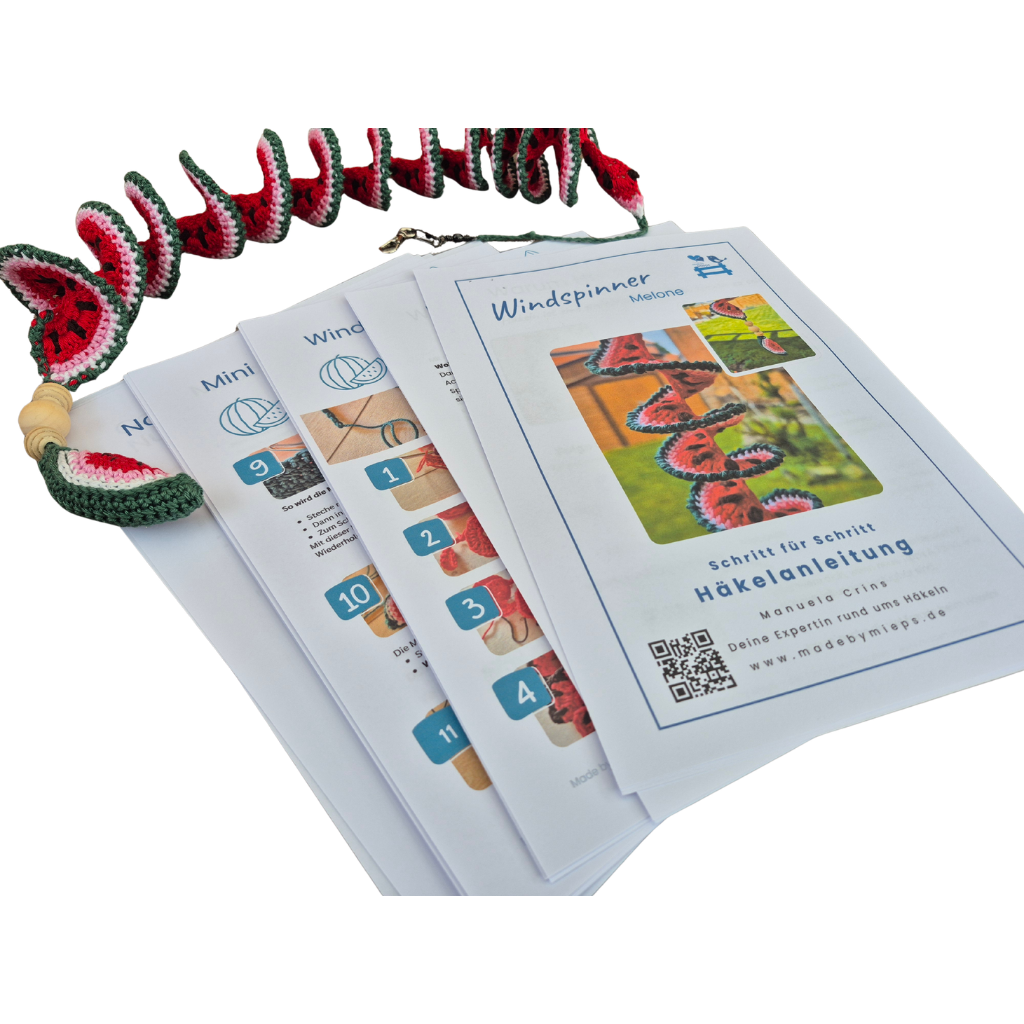 Häkelanleitung Windspinner Melone – als PDF Download – Bild 3