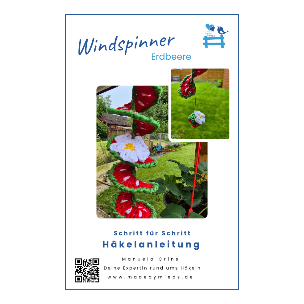 Häkelanleitung Windspinner Erdbeere – als PDF Download